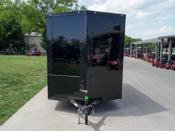 6x12 Enclosed Trailer Black V-Nose Blackout Package 3,500lb Axle Storage