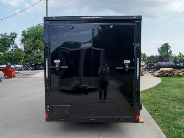 6x12 Enclosed Trailer Black V-Nose Blackout Package 3,500lb Axle Storage - Image 5