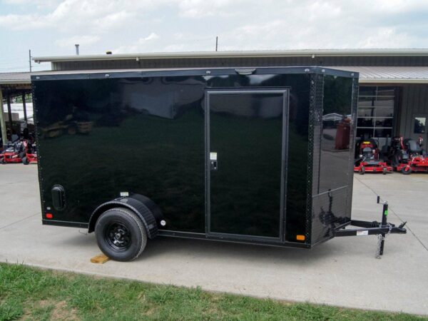 6x12 Enclosed Trailer Black V-Nose Blackout Package 3,500lb Axle Storage - Image 6