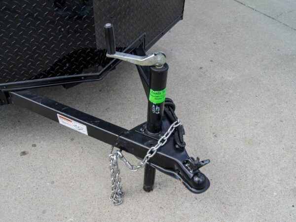 6x12 Enclosed Trailer Black V-Nose Blackout Package 3,500lb Axle Storage - Image 8