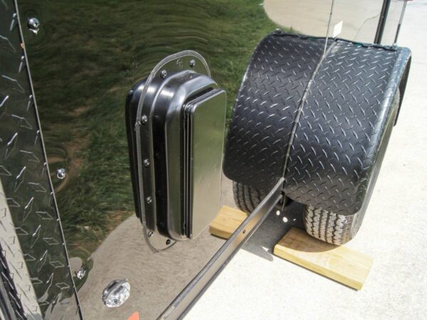 6x12 Enclosed Trailer Black V-Nose Blackout Package 3,500lb Axle Storage - Image 11