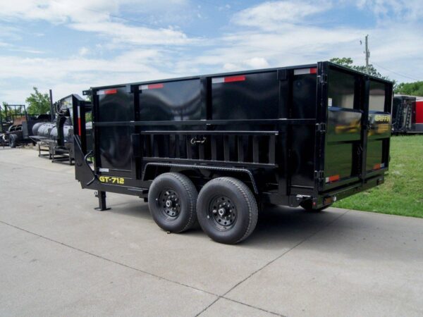 7x12 Gooseneck Hydraulic Dump Trailer with 4ft Side (2) 6K Axles - Image 5