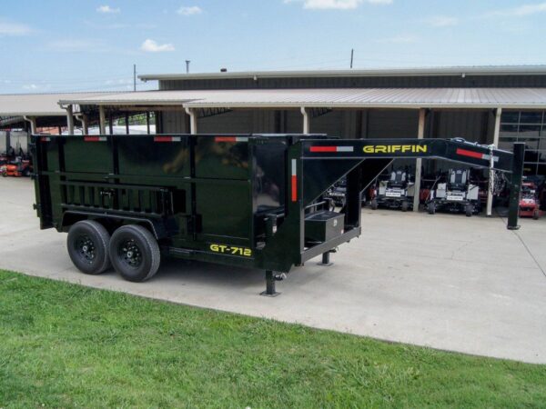 7x12 Gooseneck Hydraulic Dump Trailer with 4ft Side (2) 6K Axles - Image 8