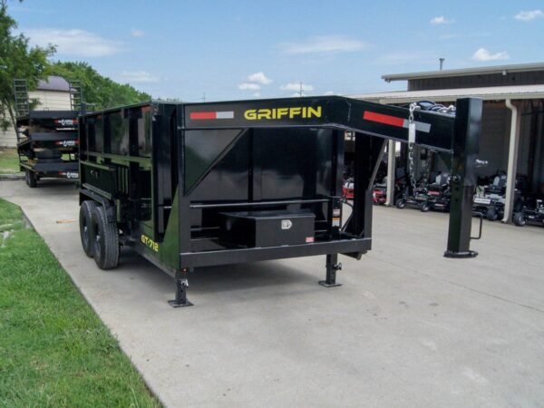 7x12 Gooseneck Hydraulic Dump Trailer with 4ft Side (2) 6K Axles - Image 9