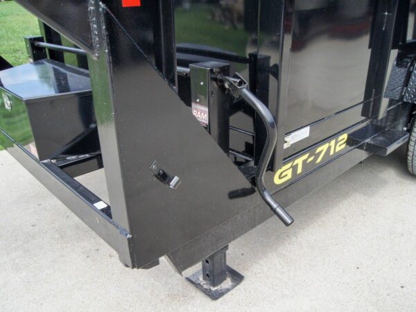 7x12 Gooseneck Hydraulic Dump Trailer with 4ft Side (2) 6K Axles - Image 17