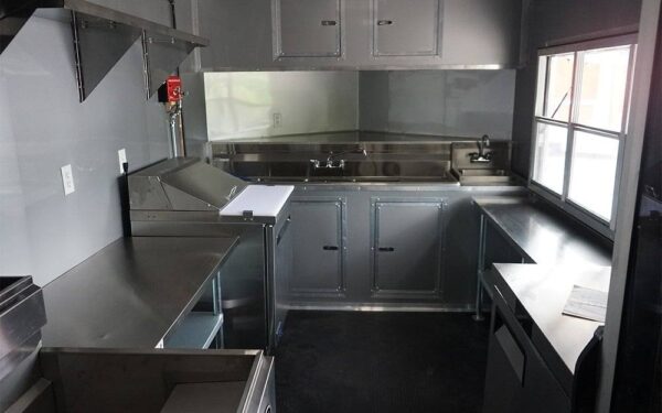 8.5' x 16' Charcoal Gray Concession Trailer with Appliances - Image 17