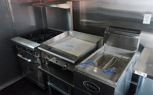 8.5' x 16' Charcoal Gray Concession Trailer with Appliances - Image 18