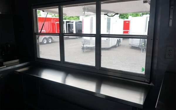 8.5' x 16' Charcoal Gray Concession Trailer with Appliances - Image 22