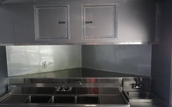 8.5' x 16' Charcoal Gray Concession Trailer with Appliances - Image 24