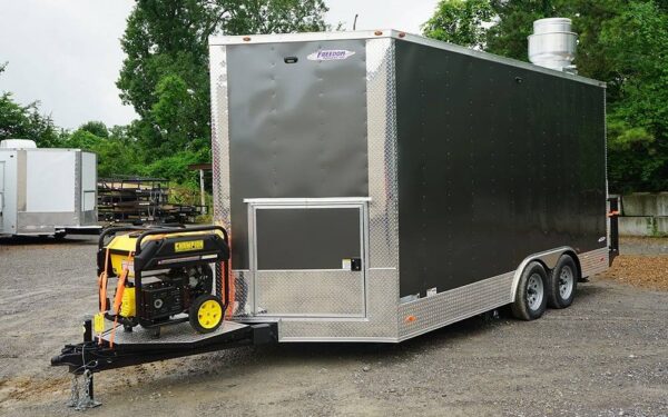 8.5' x 16' Charcoal Gray Concession Trailer with Appliances - Image 5