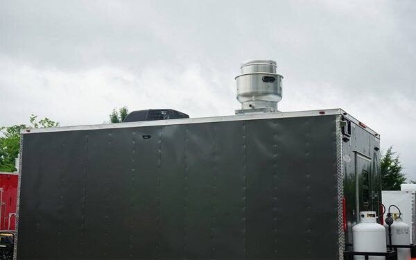 8.5' x 16' Charcoal Gray Concession Trailer with Appliances - Image 7