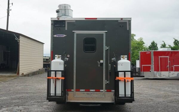 8.5' x 16' Charcoal Gray Concession Trailer with Appliances - Image 8