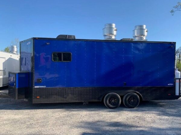 8.5 x 20' Cobalt Blue Food Vending Concession Food Trailer With Appliances - Image 4