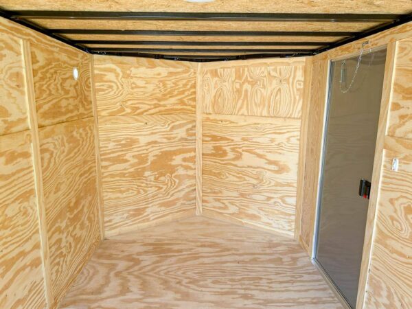 7x12 White V-Nose Enclosed Trailer (2) 3,500lb Axles Storage - Image 13