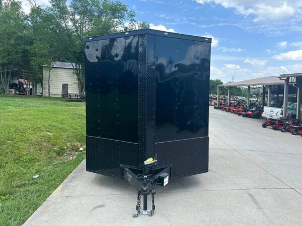 7x18 Black with Blackout Hybrid Enclosed Trailer (2) 7K Axles Storage - Image 2