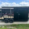 7x18 Black with Blackout Hybrid Enclosed Trailer (2) 7K Axles Storage - Image 9