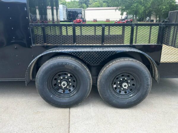 7x18 Black with Blackout Hybrid Enclosed Trailer (2) 7K Axles Storage - Image 12