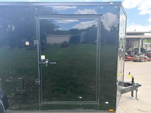7x18 Black with Blackout Hybrid Enclosed Trailer (2) 7K Axles Storage - Image 17