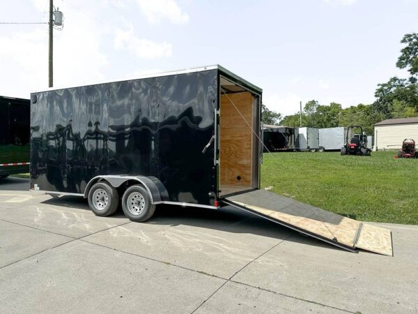 7x16 Black V-Nose Enclosed Storage Trailer (2) 3,500lb Axles - Image 8