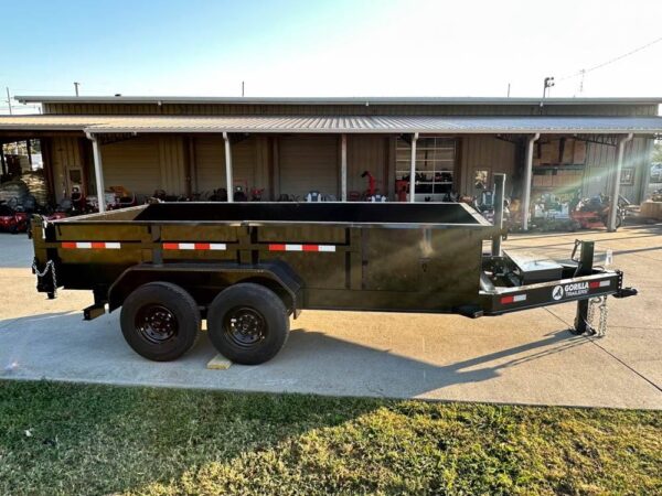 7x14 Gorilla Telescopic IBeam Dump Trailer with 2ft Sides (2) 7K Axles - Image 8