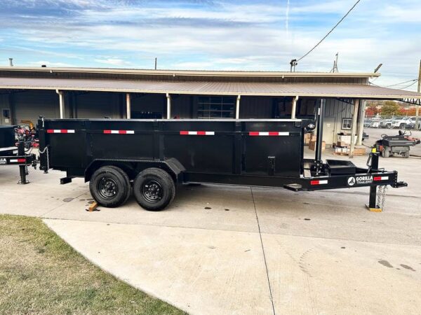 7x16 Gorilla Telescopic IBeam Dump Trailer with 3ft Sides (2) 7K Axles 14k GVWR - Image 7