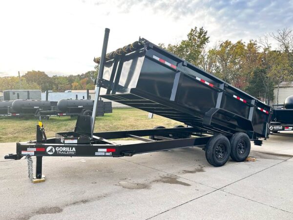 7x16 Gorilla Telescopic IBeam Dump Trailer with 3ft Sides (2) 7K Axles 14k GVWR - Image 2