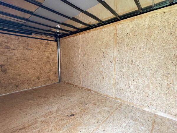 7x14 Enclosed V-Nose Trailer Silver with Ladder Racks (2) 3,500lb Axles Storage - Image 16