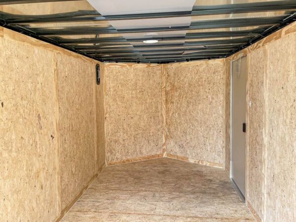 7x14 Enclosed V-Nose Trailer Silver with Ladder Racks (2) 3,500lb Axles Storage - Image 17