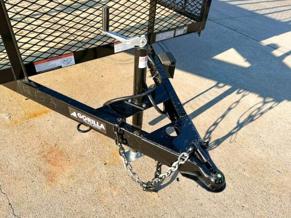 6.4x16 Straight Deck Utility Trailer 6ft Mesh Sides Ladder Racks (2) 3,500lb Axles - Image 8