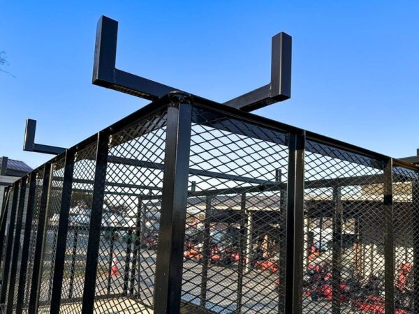 6.4x16 Straight Deck Utility Trailer 6ft Mesh Sides Ladder Racks (2) 3,500lb Axles - Image 9