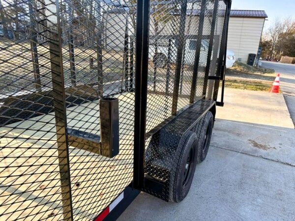 6.4x16 Straight Deck Utility Trailer 6ft Mesh Sides Ladder Racks (2) 3,500lb Axles - Image 11