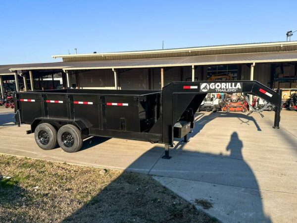 7x14 Gorilla Telescopic Gooseneck IBeam Dump Trailer 3ft Sides (2) 7K Axles - Image 8
