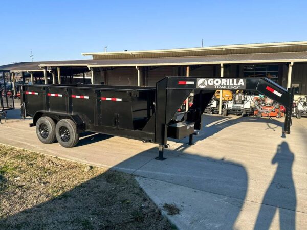 7x14 Gorilla Telescopic Gooseneck IBeam Dump Trailer 3ft Sides (2) 7K Axles - Image 9