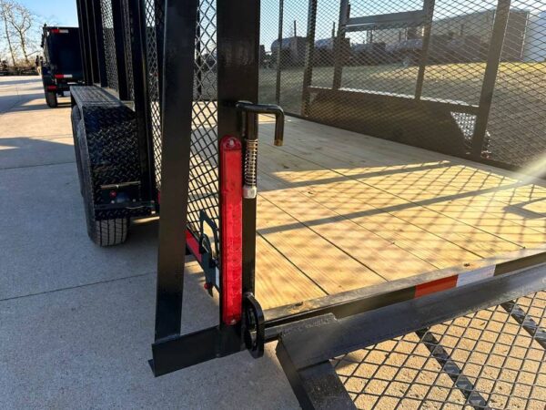 6.4x16 Straight Deck Utility Trailer 6ft Mesh Sides Roof (2) 3,500lb Axles - Image 14