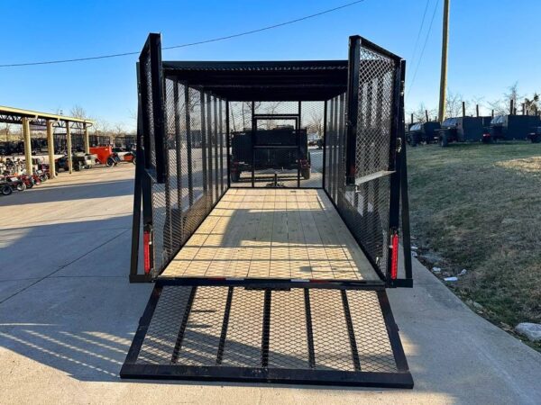 6.4x16 Straight Deck Utility Trailer 6ft Mesh Sides Roof (2) 3,500lb Axles - Image 15