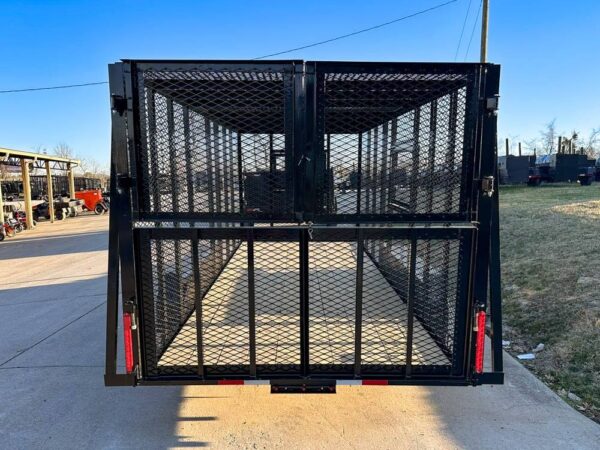 6.4x16 Straight Deck Utility Trailer 6ft Mesh Sides Roof (2) 3,500lb Axles - Image 17