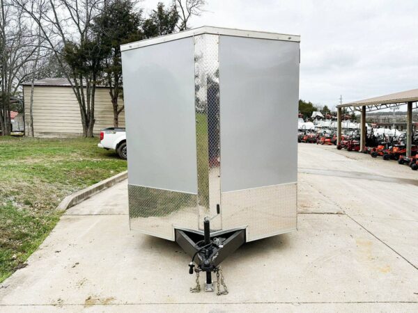 7x16 Silver V-Nose Enclosed Trailer (2) 3,500lb Axles 7ft Interior - Image 2