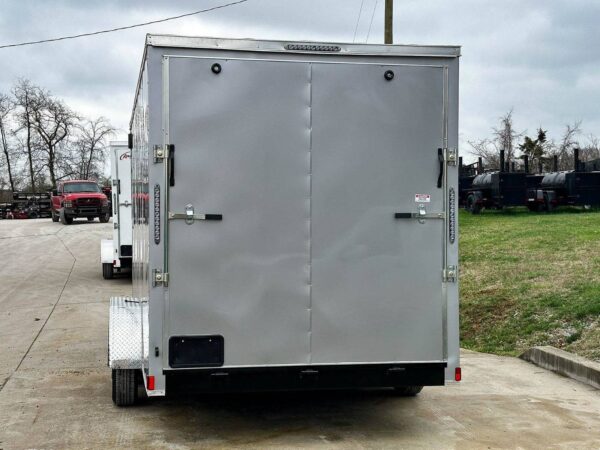 7x16 Silver V-Nose Enclosed Trailer (2) 3,500lb Axles 7ft Interior - Image 5