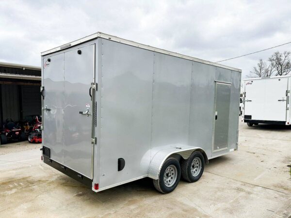 6x12 Flat Nose White Enclosed Trailer 3,500lb Axle - Image 12