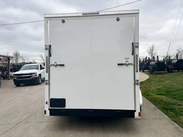 7x16 White V-Nose Enclosed Trailer (2) 3,500lb Axles 7ft Interior - Image 6