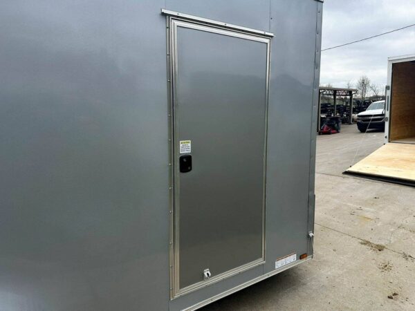 7x16 Silver V-Nose Enclosed Trailer (2) 3,500lb Axles 7ft Interior - Image 15