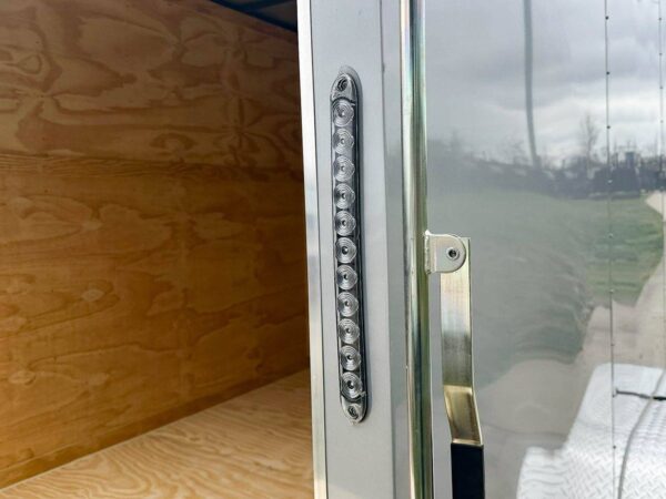 7x16 Silver V-Nose Enclosed Trailer (2) 3,500lb Axles 7ft Interior - Image 17