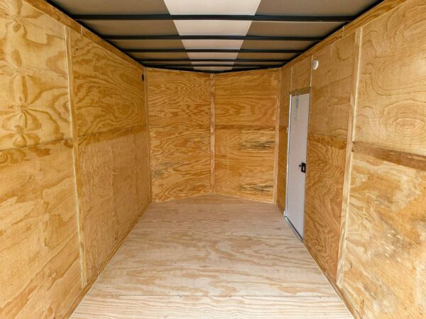 7x16 Silver V-Nose Enclosed Trailer (2) 3,500lb Axles 7ft Interior - Image 18