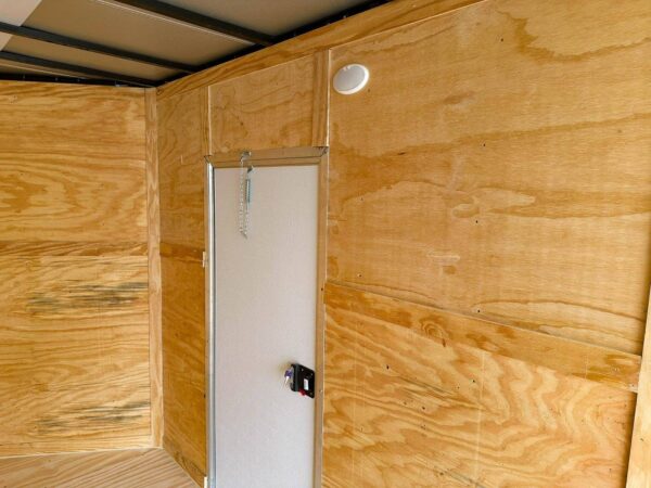 7x16 Silver V-Nose Enclosed Trailer (2) 3,500lb Axles 7ft Interior - Image 20