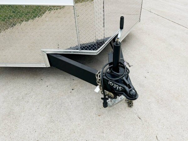 7x16 White V-Nose Enclosed Trailer (2) 3,500lb Axles 7ft Interior - Image 15