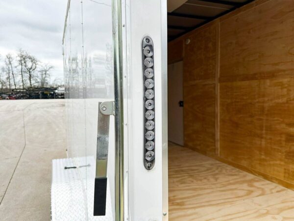 7x16 White V-Nose Enclosed Trailer (2) 3,500lb Axles 7ft Interior - Image 17