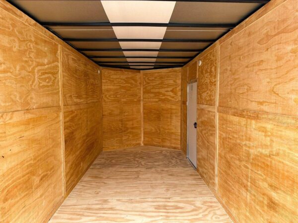 7x16 White V-Nose Enclosed Trailer (2) 3,500lb Axles 7ft Interior - Image 18