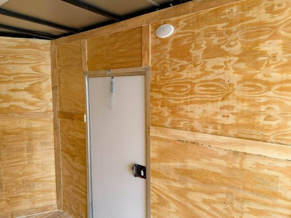7x16 White V-Nose Enclosed Trailer (2) 3,500lb Axles 7ft Interior - Image 20