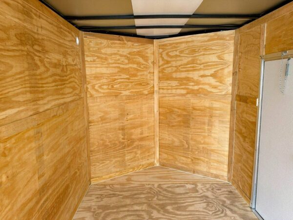 7x16 White V-Nose Enclosed Trailer (2) 3,500lb Axles 7ft Interior - Image 21