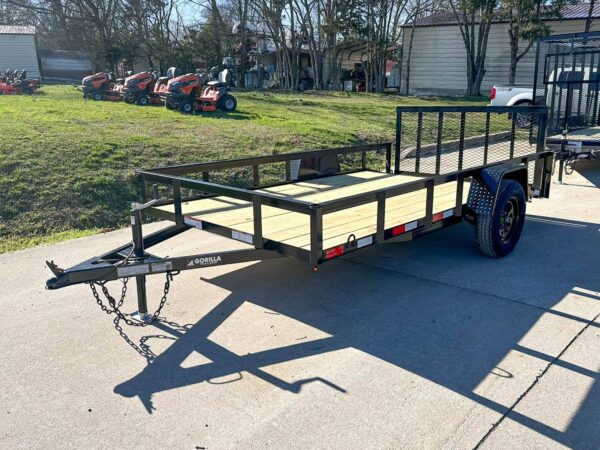 6'4" x 12 Powder Coated Dovetail Utility Trailer 3500lb Axle Powder Coated - Image 2